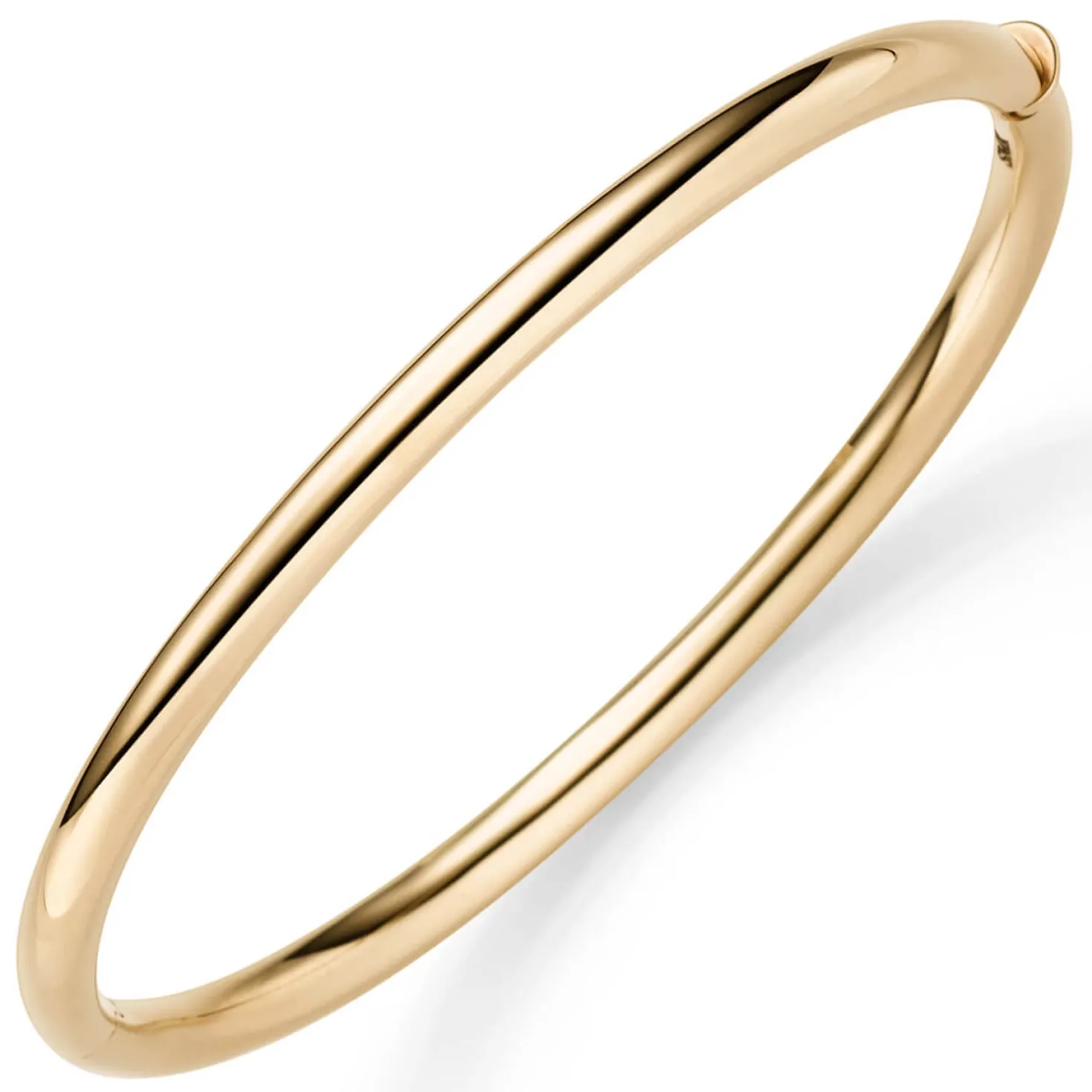 Armreif Armband Armschmuck aus 750 Gold Gelbgold 4mm breit glänzend oval 60x49mm