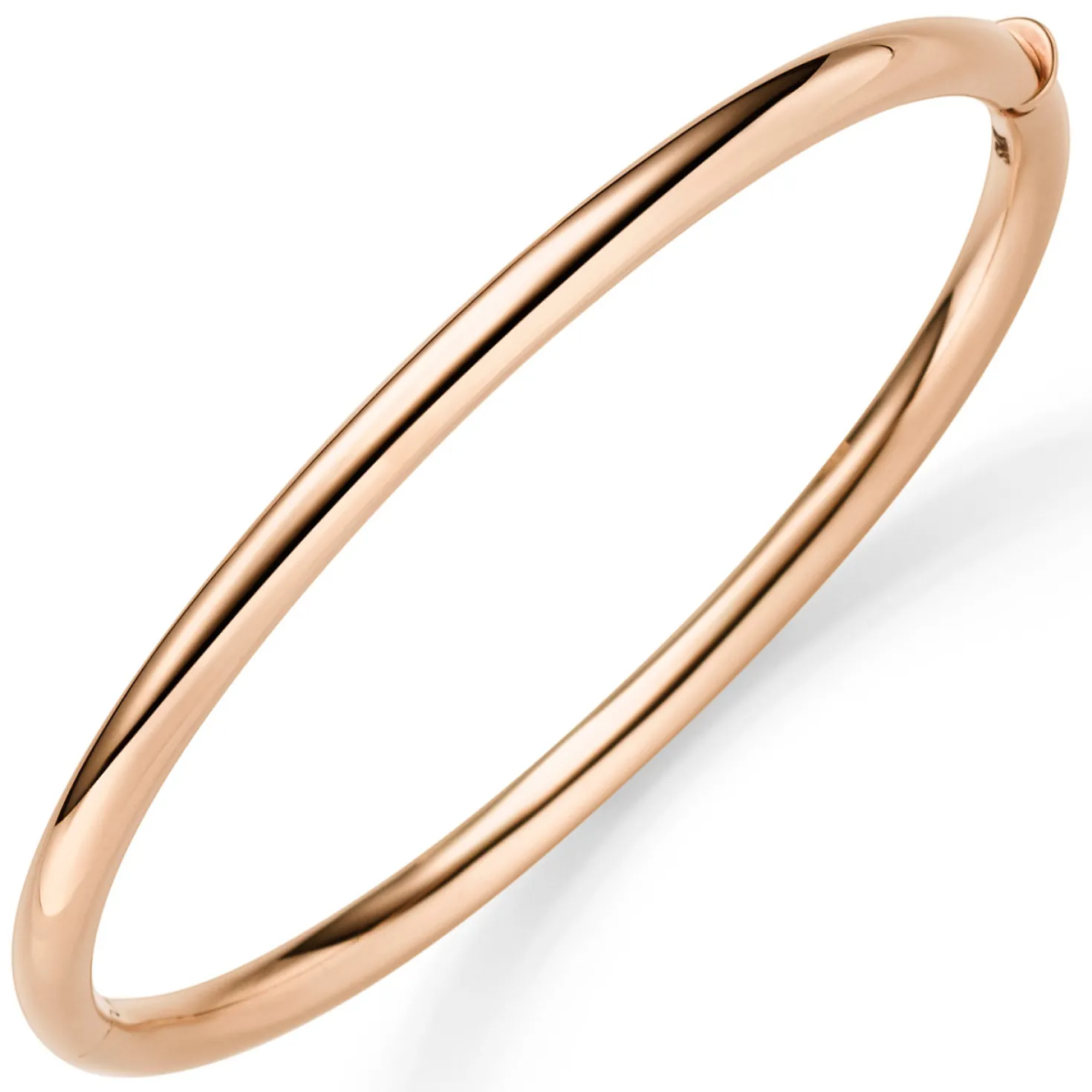 Armreif Armband Armschmuck aus 585 Gold Rotgold 4mm breit glänzend oval 60x49mm