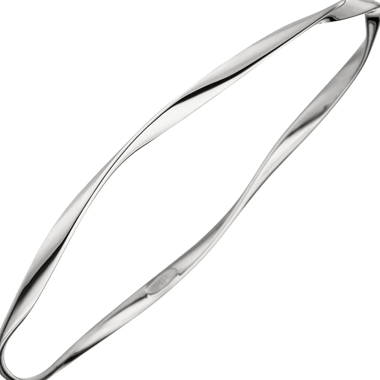 Armreif Armband Armschmuck aus 925 Silber rhodiniert gewellt 2,9mm schmal