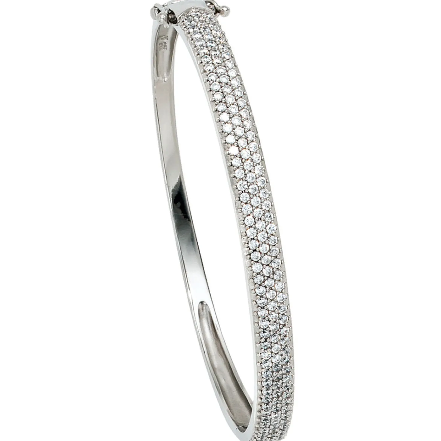 Armreif Armschmuck Armband aus 925 Silber mit Zirkonia weiß Damen