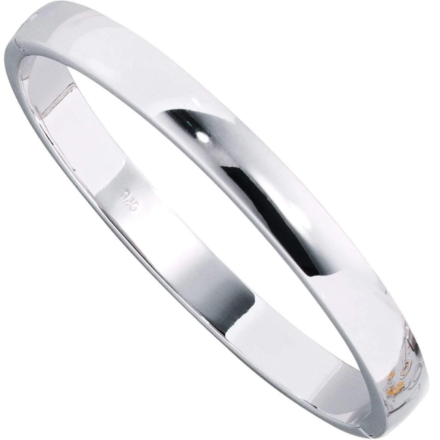 Armreif Armschmuck aus 925 Echt Silber Sterlingsilber rhodiniert, oval