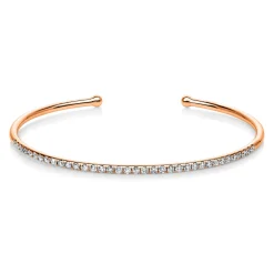 Armreif Armspange aus 750 Gold Rotgold 36 Brillanten 0,64ct TW-SI 45x55mm