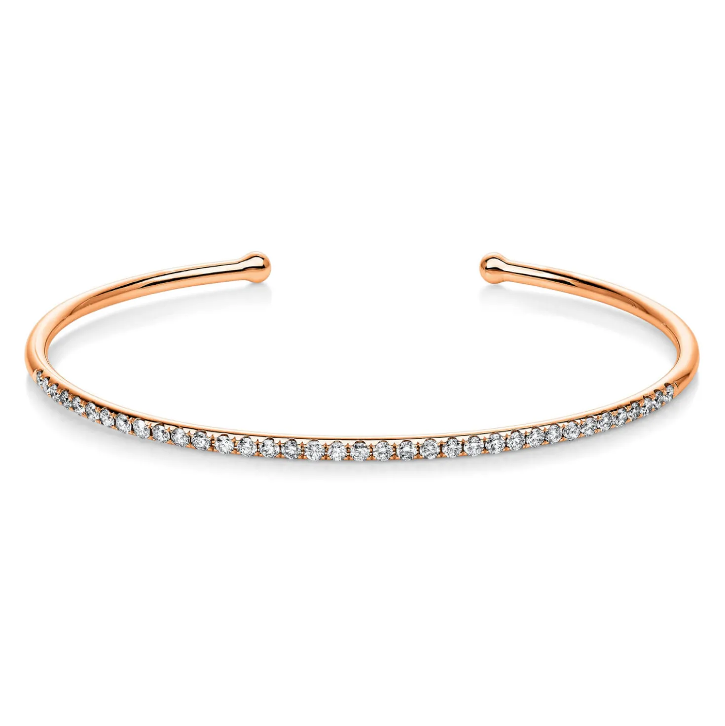 Armreif Armspange aus 750 Gold Rotgold 36 Brillanten 0,64ct TW-SI 45x55mm
