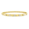 Armreif aus 750 Gelbgold 7 Diamanten Oval-Schliff 0,73ct TW-SI 47x56mm