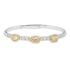 Armreif aus 950 Gold gelb 73 Diamanten 5,06ct 48x62mm
