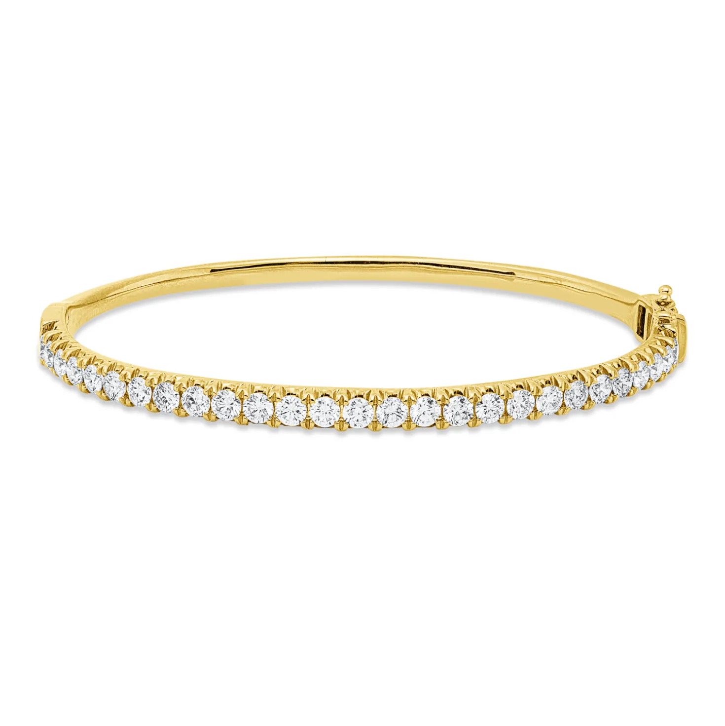 Armreif aus 750 Gold Gelbgold 27 Brillanten 2,18ct J-PI 46x56mm
