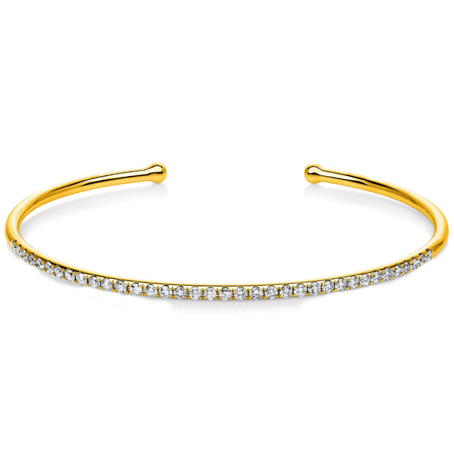 Armreif aus 750 Gold Gelbgold 36 Brillanten 0,65ct TW-SI 45x55mm
