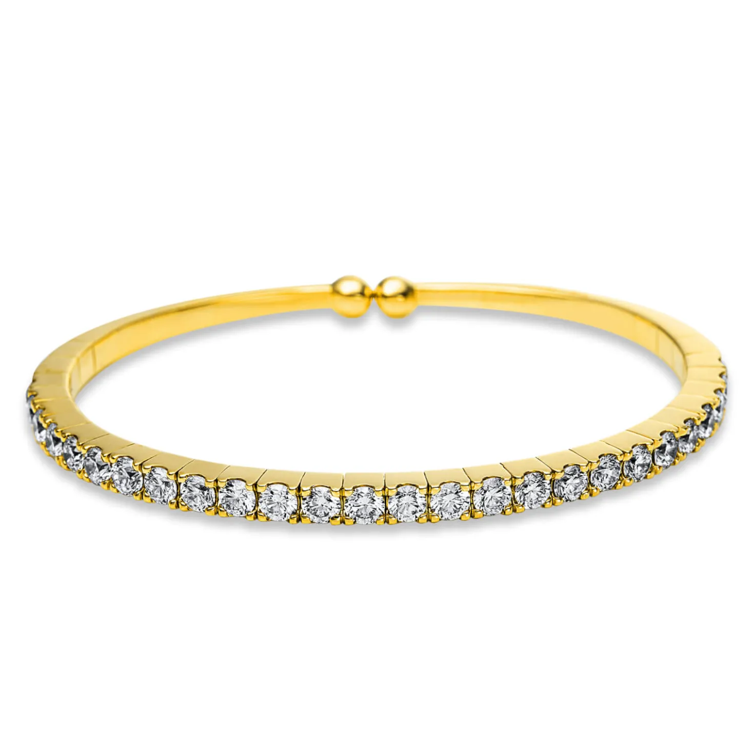Armreif aus 750 Gold Gelbgold 26 Brillanten 3,89ct TW-VSI 48x56mm