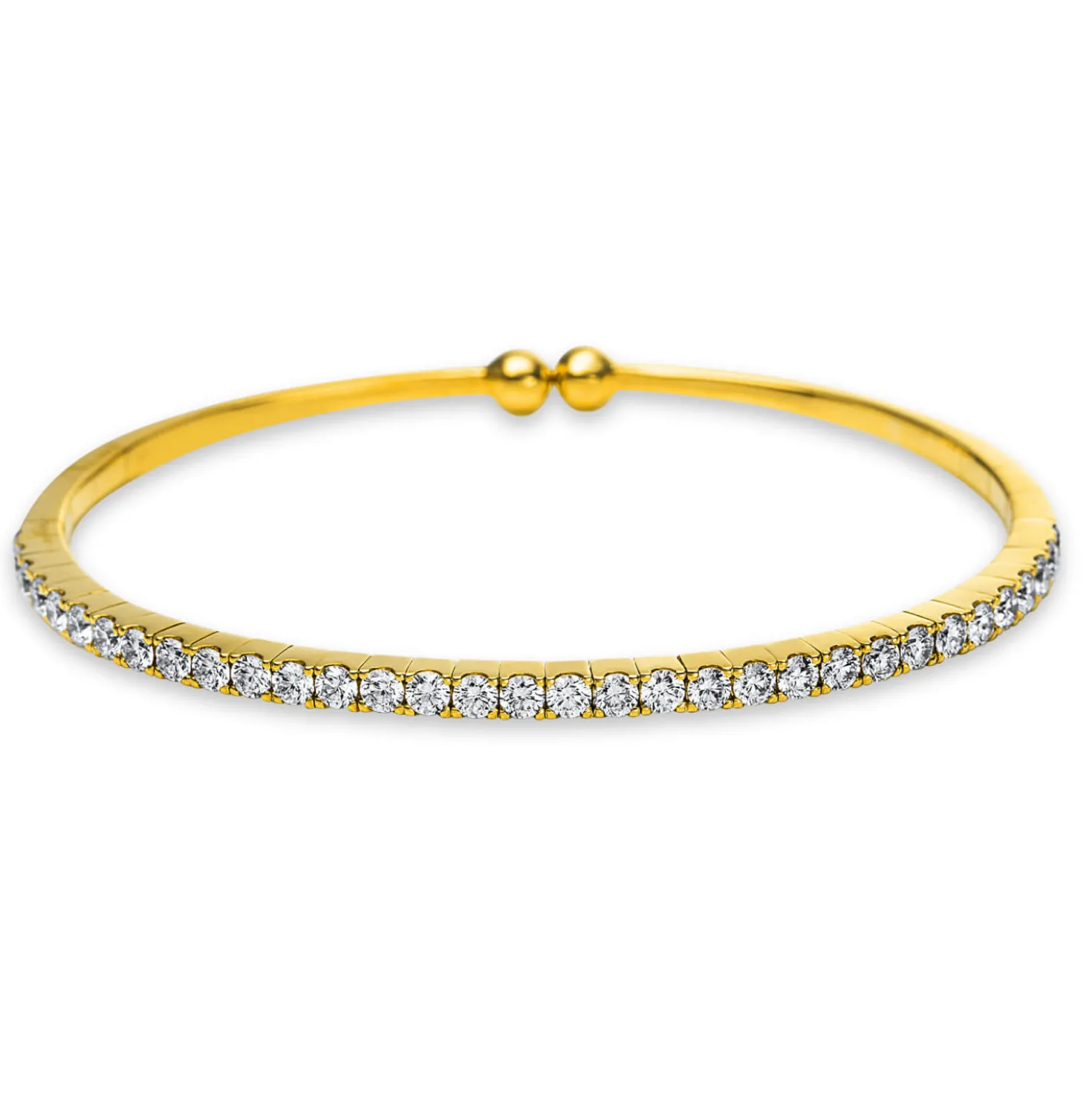 Armreif aus 750 Gold Gelbgold 33 Brillanten 2,04ct TW-VSI 48x56mm