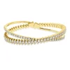 Armreif aus 750 Gold Gelbgold 69 Brillanten 2,94ct TWW-vsi/si 48x56mm