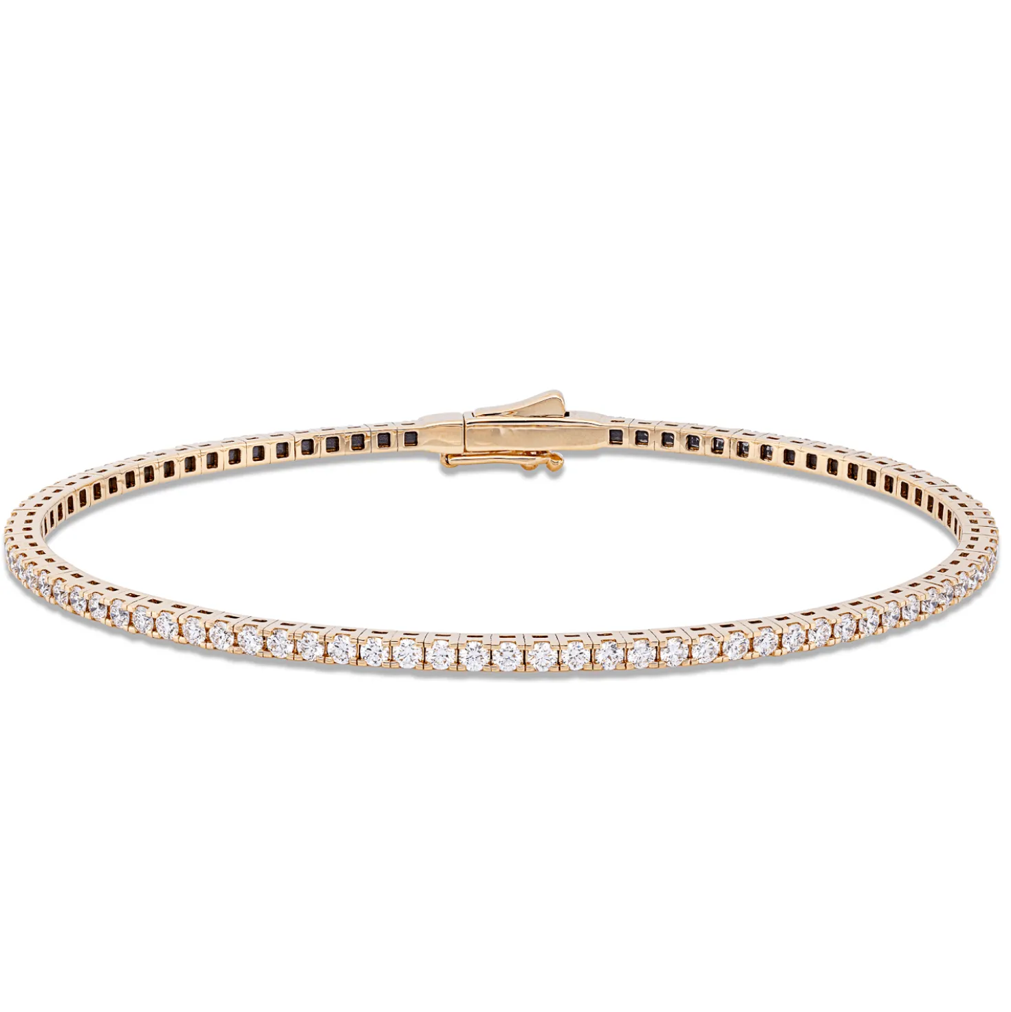 Armreif aus 750 Gold Gelbgold 86 Diamanten 1,51ct TW-SI 47x55mm