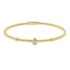 Armreif aus 750 Gold Gelbgold 3 Diamanten 0,25ct TW-SI 47x58mm Zarge