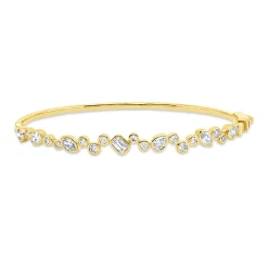 Armreif aus 750 Gold Gelbgold 22 Diamanten 1,51ct TW-SI Zarge