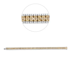 Armreif aus 750 Gold gelb/weiß 315 Diamanten 8,41ct