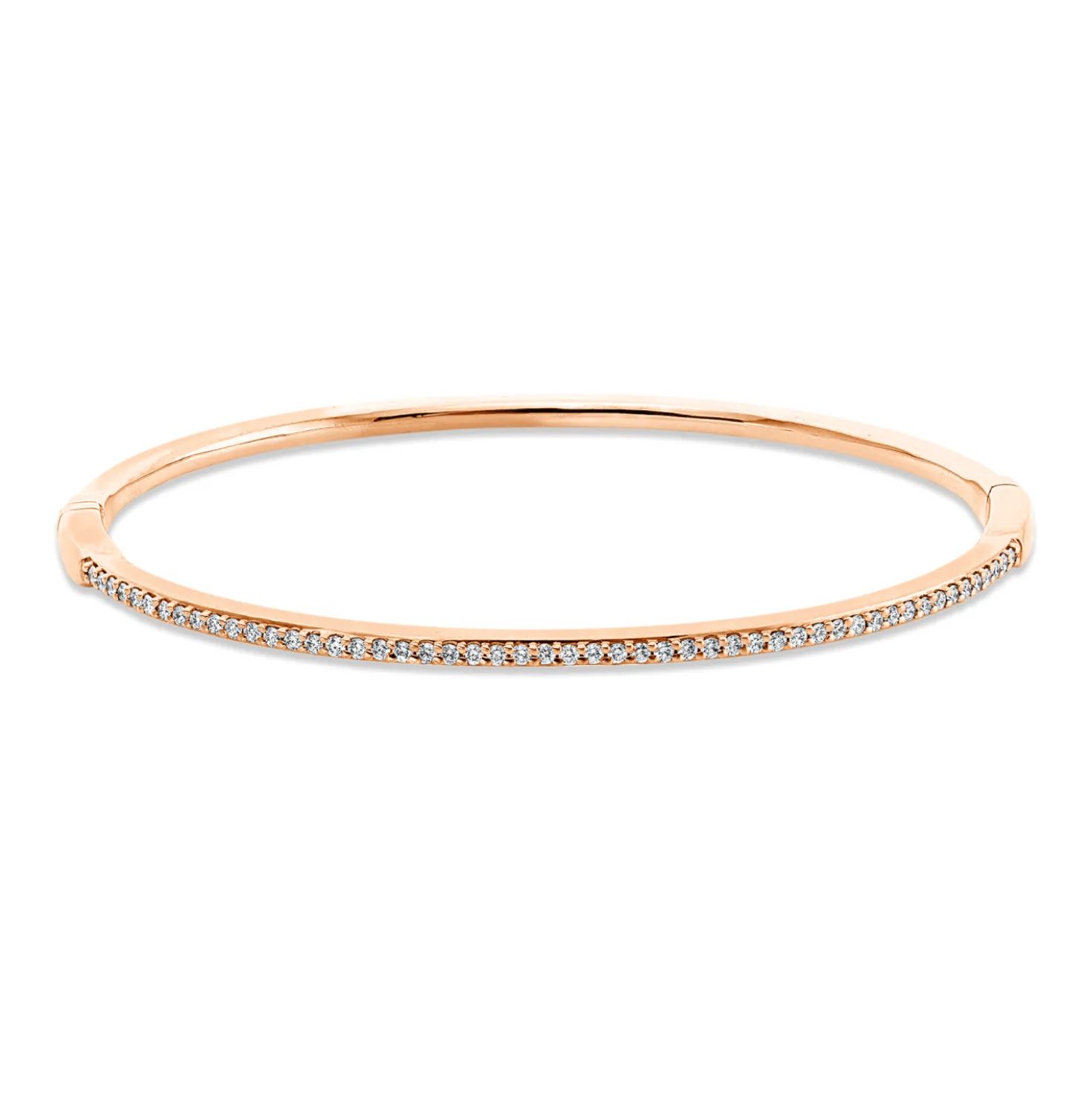 Armreif aus 750 Gold Rotgold 51 Brillanten 0,44ct TW-SI 48x58mm