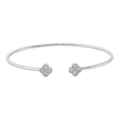 Armreif aus 750 Gold Weißgold 10 Brillanten 0,33ct TW-SI 46x56mm