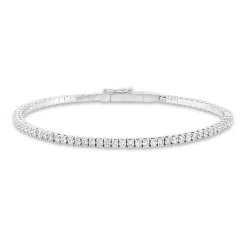 Armreif aus 750 Gold Weißgold 78 Brillanten 2,28ct TW-SI 48x58mm