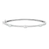 Armreif aus 750 Gold Weißgold 39 Diamanten 1,42ct F-SI 50x60mm