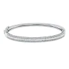 Armreif aus 750 Gold Weißgold 205 Diamanten 1,29ct TW-SI 48x58mm