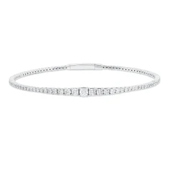 Armreif aus 750 Gold Weißgold 93 Diamanten 2,17ct TW-SI 50x51mm