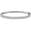 Armreif aus 750 Gold Weißgold 227 Diamanten 1,34ct TW-SI 48x56mm