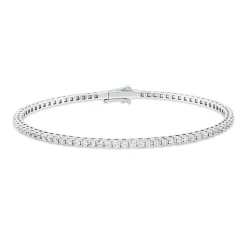 Armreif aus 750 Gold Weißgold 78 Diamanten 2ct TW-SI 51,3x59,7mm