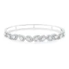 Armreif aus 750 Gold Weißgold 132 Diamanten 2,25ct 6,7x60,5mm