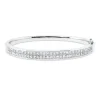 Armreif aus 750 Weißgold 62 Diamanten Prinzess-Schliff 4,75ct F-VSI 48x58mm