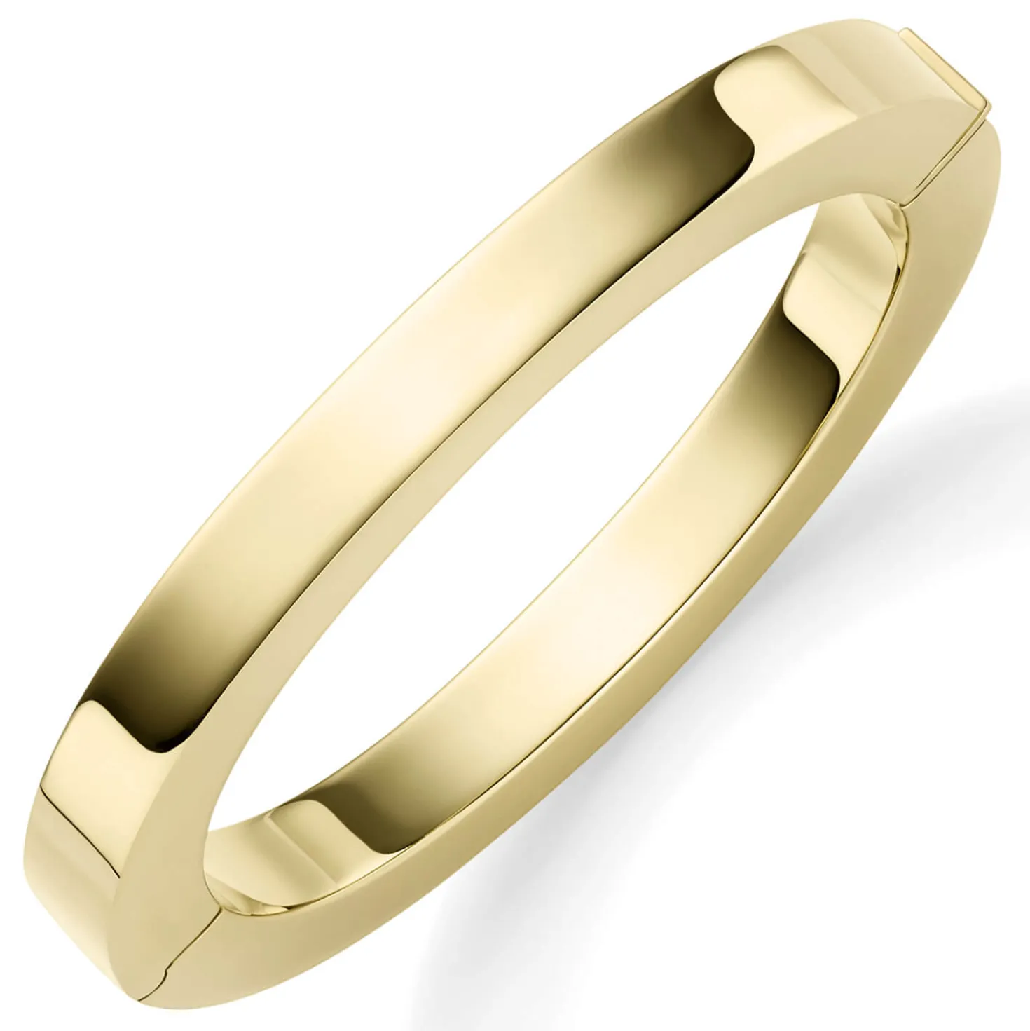 Armreif flach Oval 60x55mm aus 585 Gold Gelbgold glänzend 8mm breit
