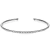 Armreif schmal aus 750 Gold Weißgold 36 Brillanten 0,63ct TW-SI 45x55mm