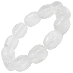 Armschmuck Armband aus echtem Bergkristall, dehnbar, für Damen