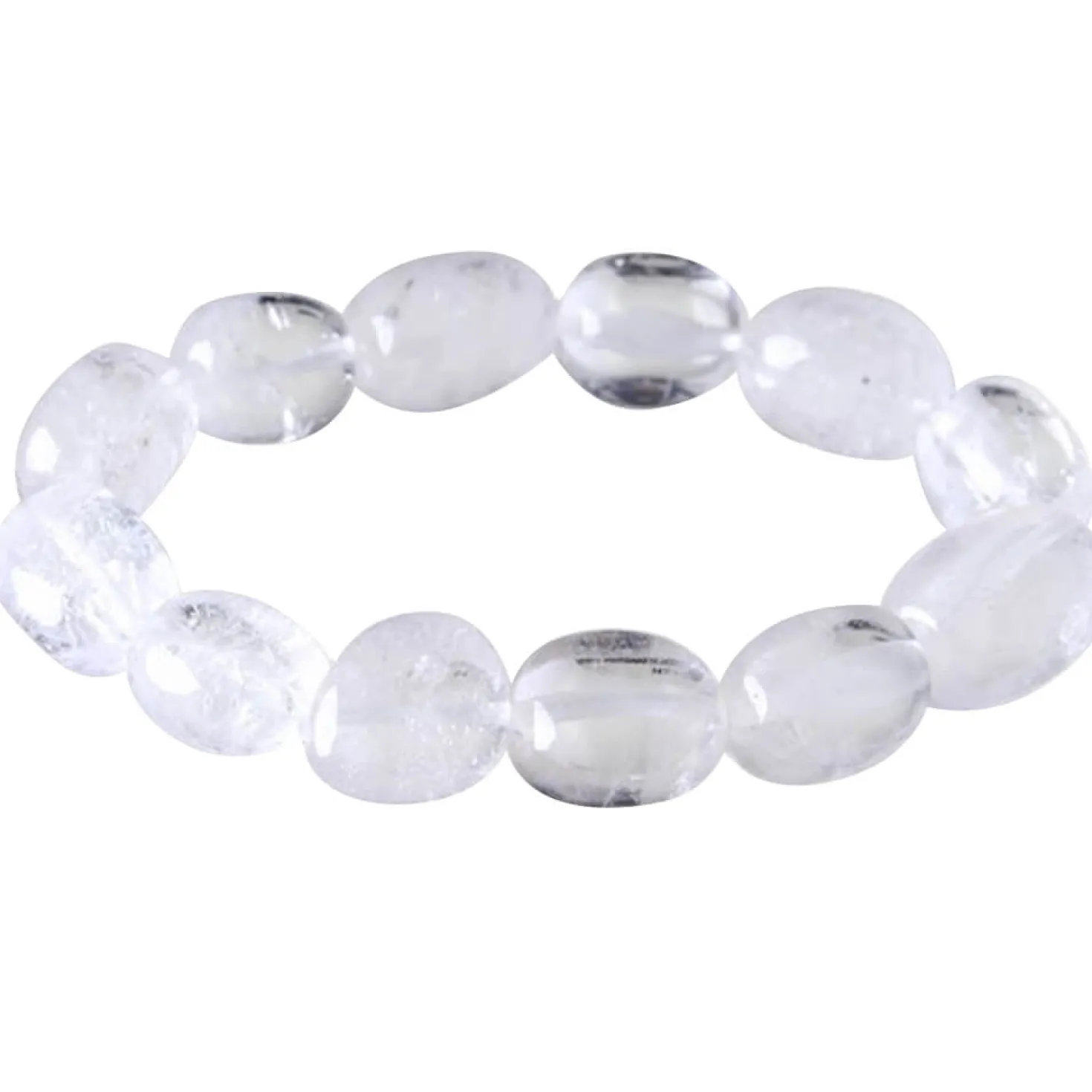 Armschmuck Armband aus echtem Bergkristall, dehnbar, für Damen