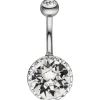 Bauchnabelpiercing Piercing aus Edelstahl mit Swarovski Elements glänzend