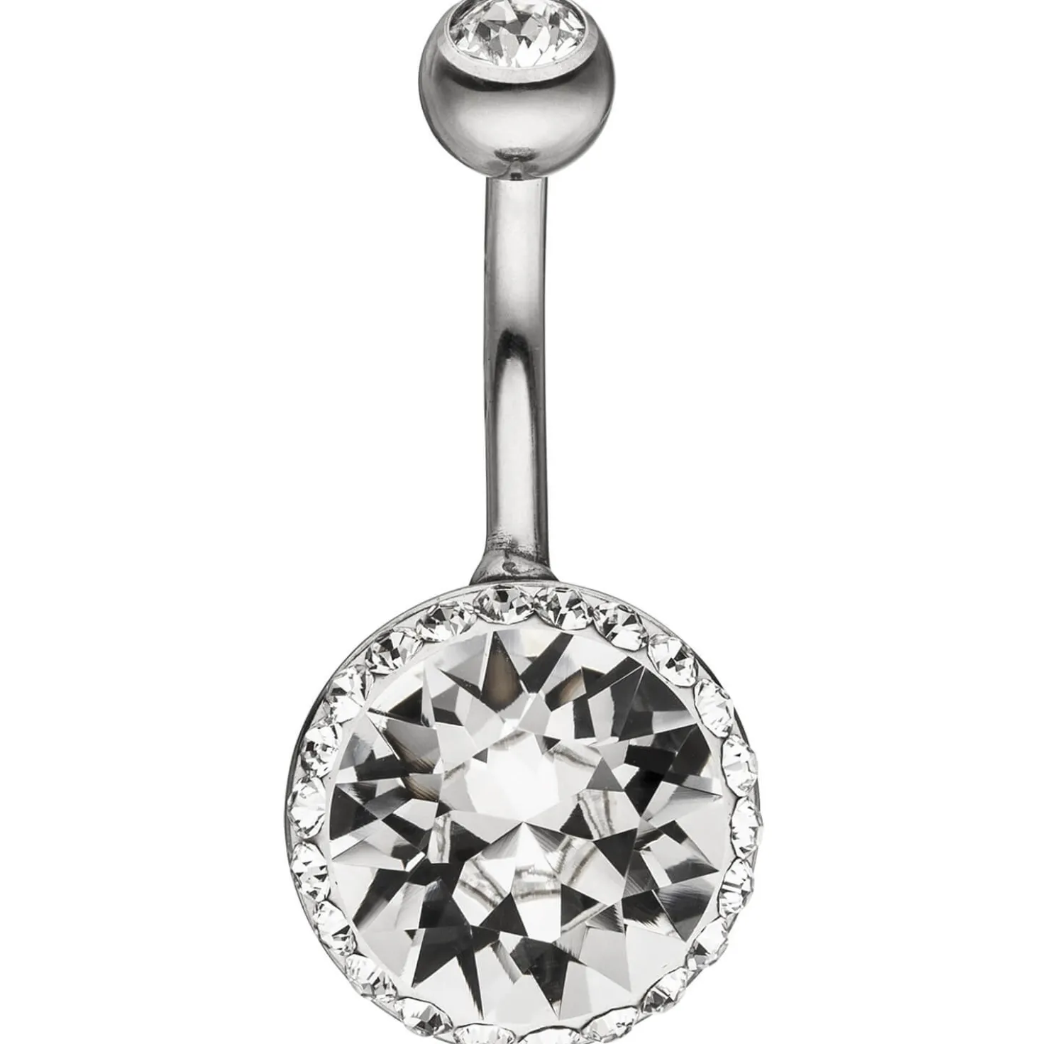 Bauchnabelpiercing Piercing aus Edelstahl mit Swarovski Elements glänzend