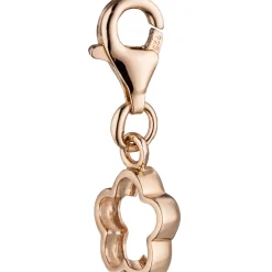 Blume Charm Anhänger 8,6x21,4mm Bettelarmband 925 Silber rotgold vergoldet