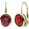 Boutons Granatohrringe Ohrhänger 7,5x16,1mm Granate in Ovalform 333 Gelbgold