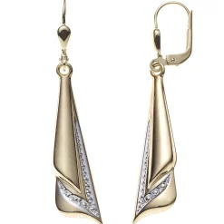 Boutons Ohrringe Ohrhänger 8x44,7mm aus 333 Gold Gelbgold teilrhodiniert Damen
