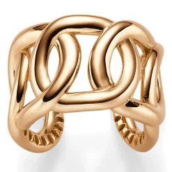 Breiter offener Ring Damenring aus 585 Gold Rotgold Breite 17mm