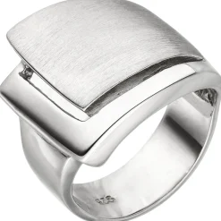 Breiter Ring aus 925 Silber matt-glänzend rhodiniert B:18,2mm Fingerring Damen