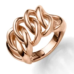 Breiter Ring Damenring aus 585 Gold Rotgold glänzend B:17mm