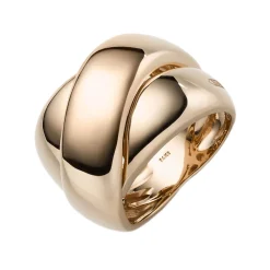 Breiter Ring Damenring aus 585 Gold Rotgold glänzend Breite 19mm
