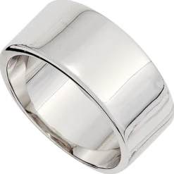 Breiter Ring Damenring 10,4mm breit 925 Silber glänzend schlicht