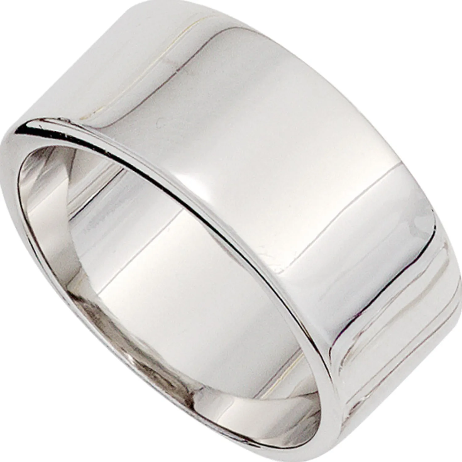 Breiter Ring Damenring 10,4mm breit 925 Silber glänzend schlicht