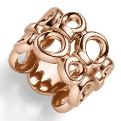 Breiter Ring mit Kreisen 585 Gold Rotgold glänzend Breite 19mm