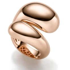 Breiter Ring Tropfen offen aus 585 Gold Rotgold glänzend Breite 22,5mm