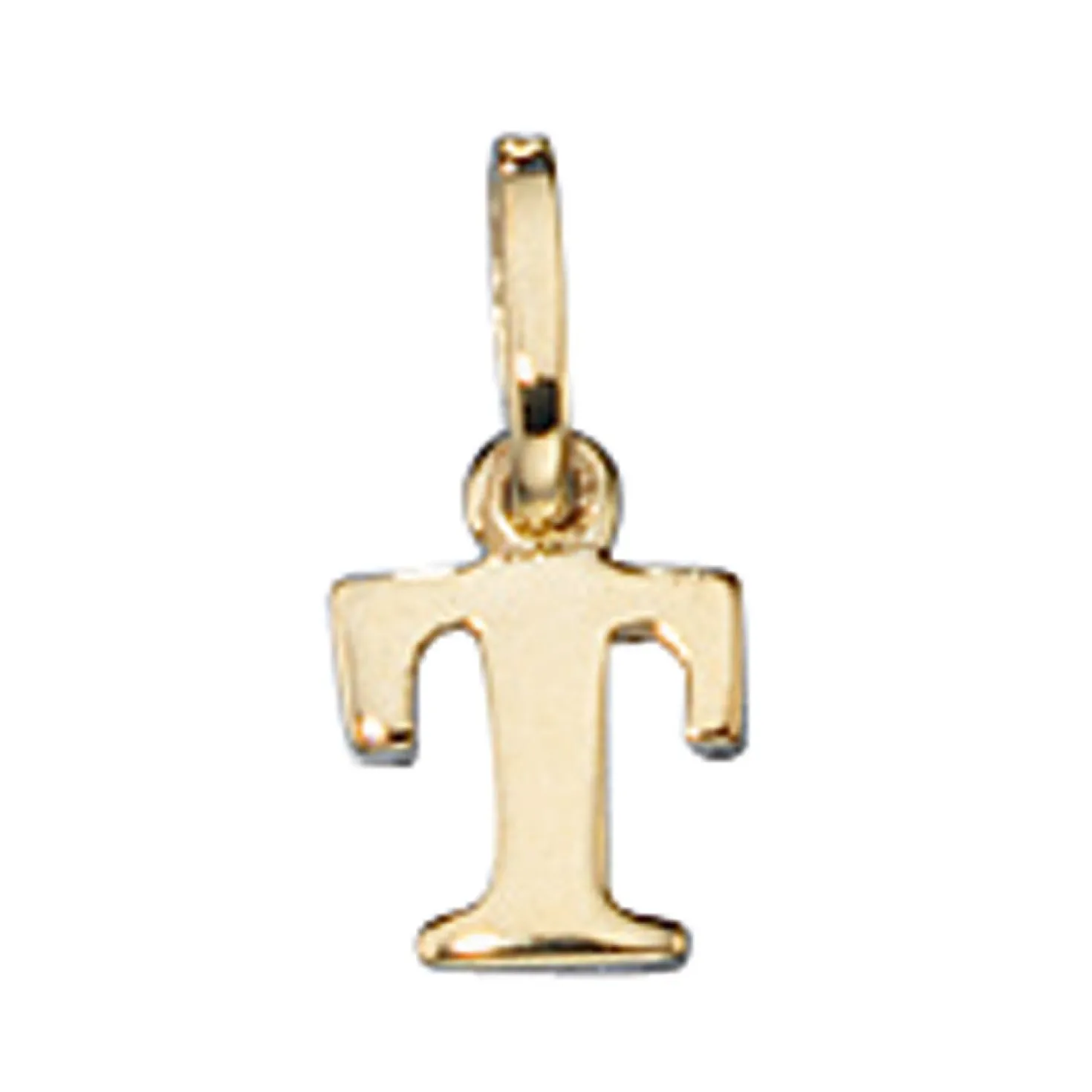 Buchstabe " T " Ketten Anhänger 5,6x7,5mm Goldanhänger 333 Gold Einhänger Unisex