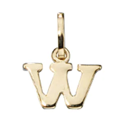 Buchstabe " W " Ketten Anhänger 9,6x7,5mm Goldanhänger 333 Gold Einhänger Unisex