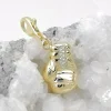 Charm Einhänger Boxhandschuh bicolor 375 Gold Gelbgold Anhänger 14x10mm