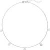 Collier Ankerkette Halskette 925 Silber mit 5 runden Anhänger Plättchen 39-44cm