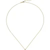 Collier Ankerkette mit Anhänger Solitär Diamant 0.15Ct 585 Gelbgold 45cm